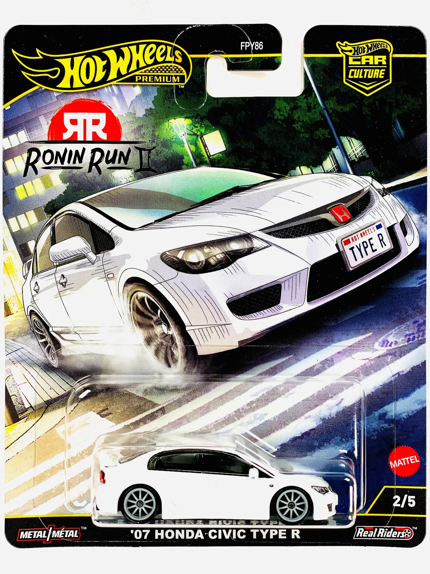Hot Wheels 2025 Car Culture Ronin Run II '07 Honda Civic Type R
