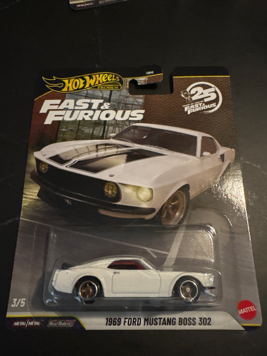 Hot Wheels Premium Fast and Furious 25th Anniversary - 1969 Ford Mustang Boss 302