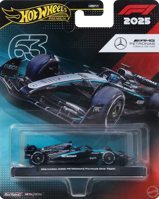 Hot Wheels 2025 Formula 1 F1 Race Team George Russell Mercedes AMG Petronas Team #63