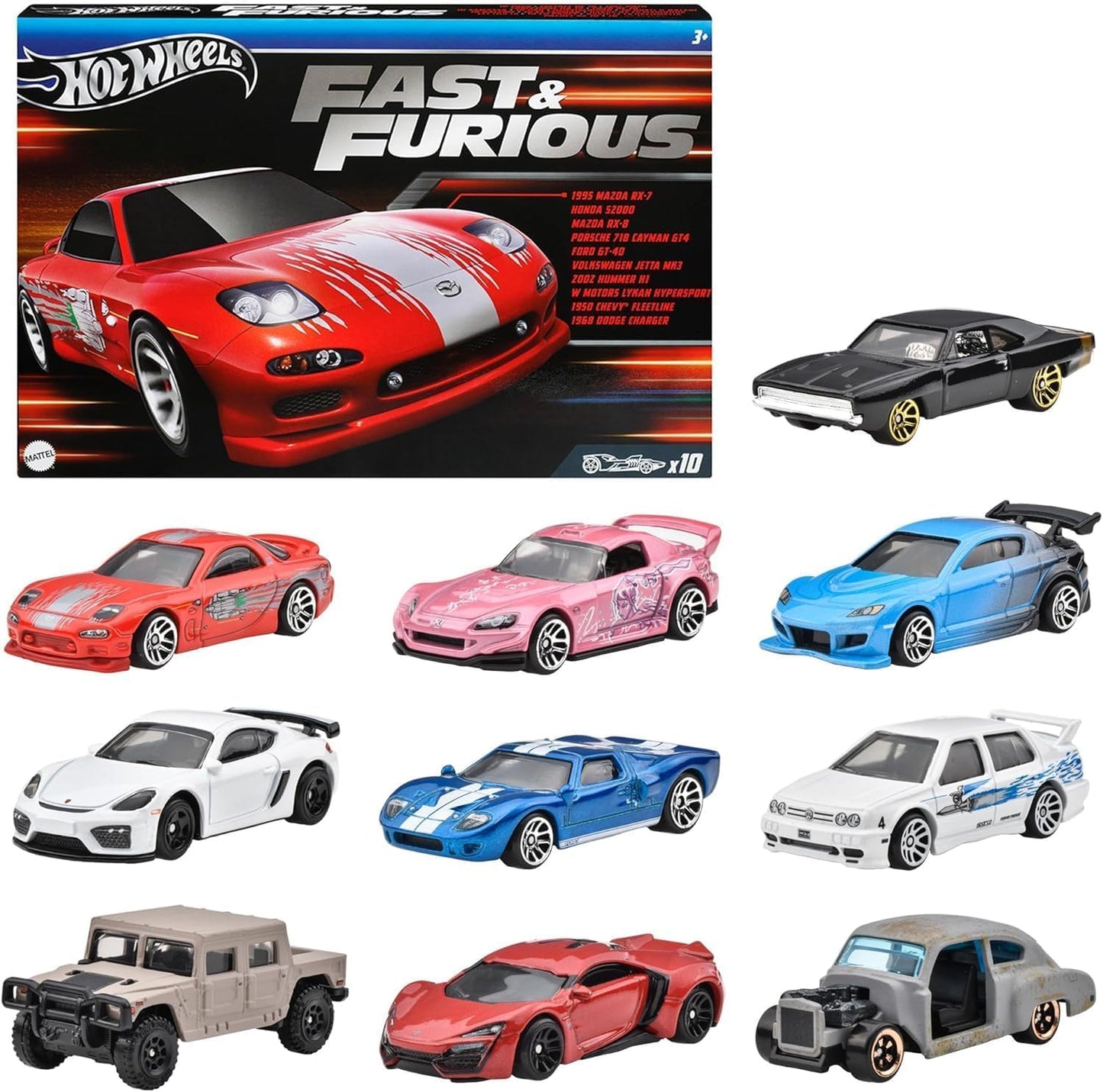 Hot Wheels HVX27 Fast and Furious 10 Car Pack
