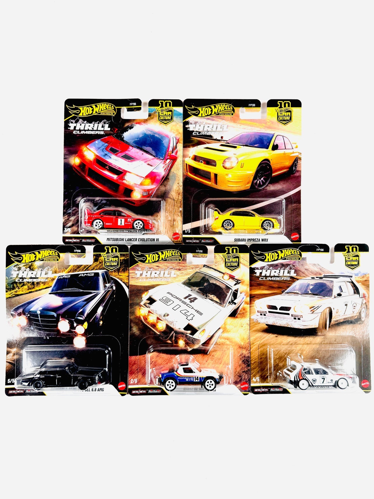 Hot Wheels 2026 Car Culture Thrill Climbers Case Q Set (5 Cars)